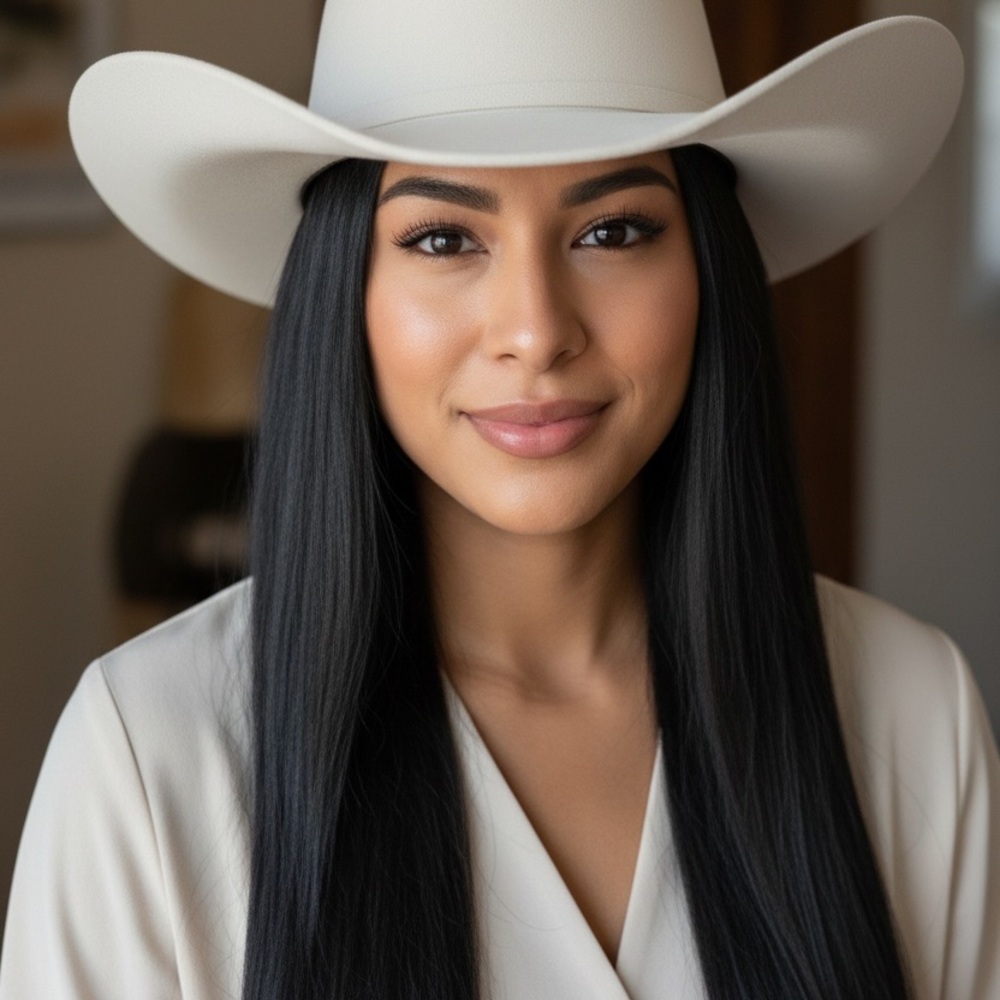 Elegant Women's Wide-Brim Felt Hat in Cream - Picture 3 of 4